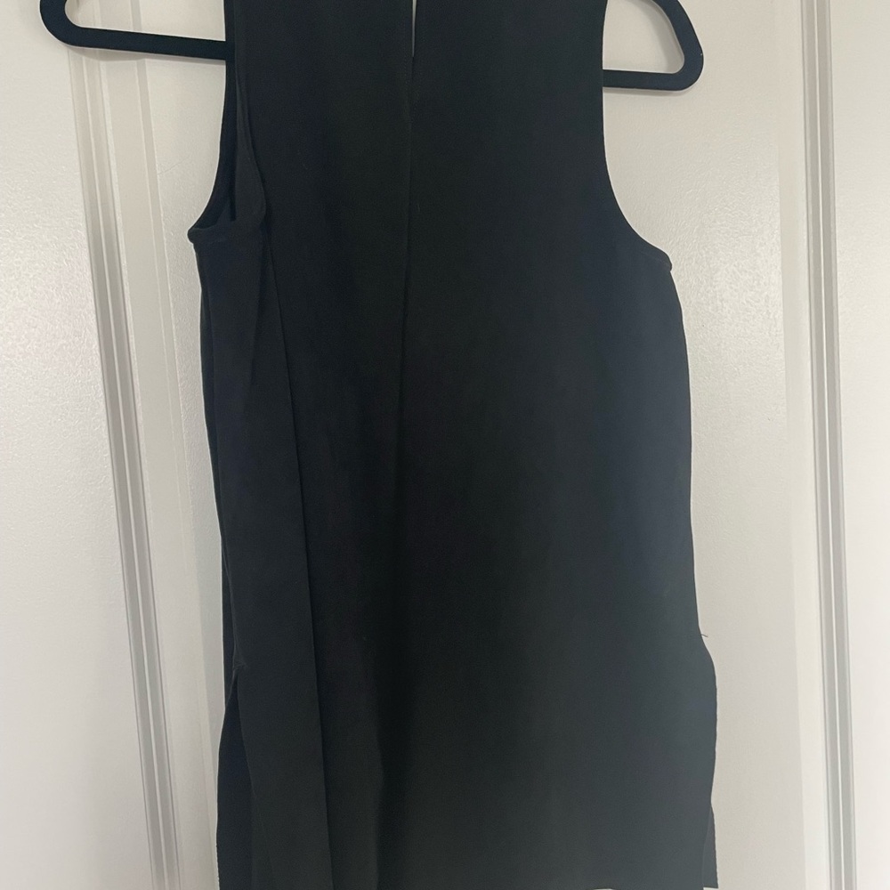 Dylan Black Sleeveless Split Side Top